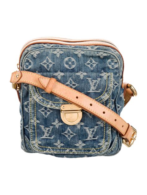 louis vuitton monogram denim camera bag|Louis Vuitton denim bumbag.